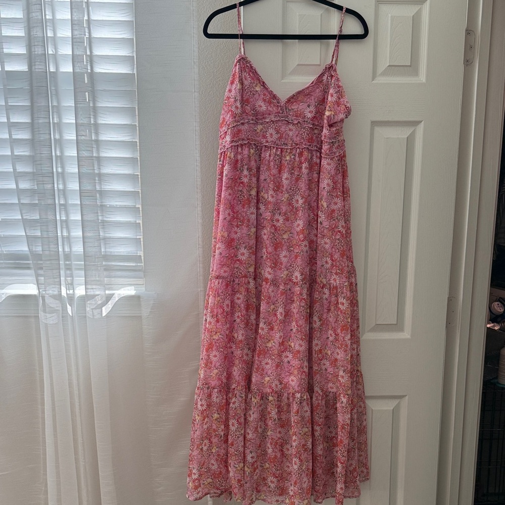 Arula Floral Pink Maxi Dress